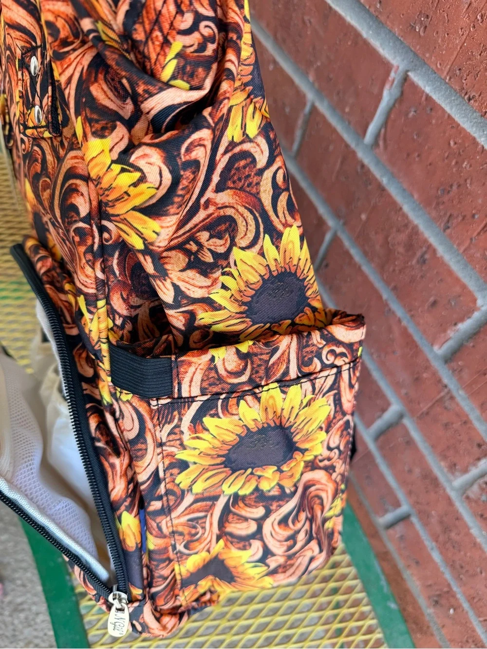 NWT Baby Backpack Diaper Bag with Sunflowers